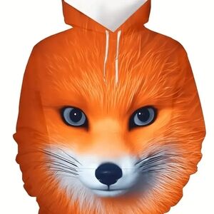 Unisex Orange Fox Hoodie
